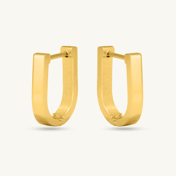 U-Shaped Hoop Earrings