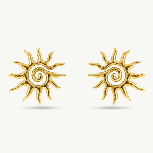 Solar Ray Stud Earrings