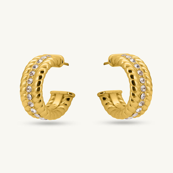 Gilded Chain Light Hoops