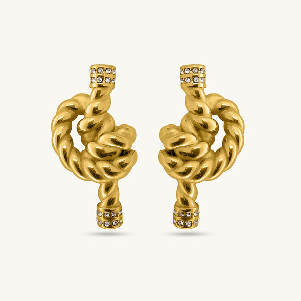 Golden Mariner Knot Studs