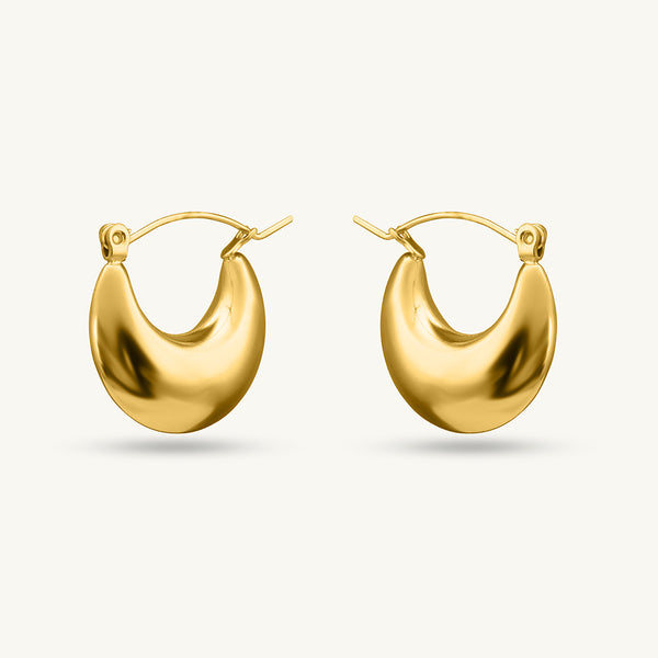 Convex Crescent Earrings