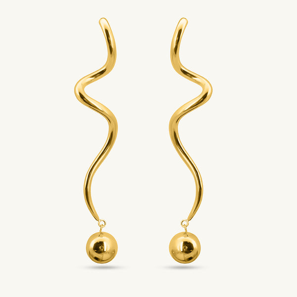 Golden S-Curve Ball Drops