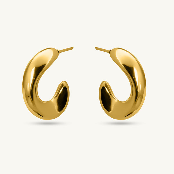 Polished Crescent Hoops