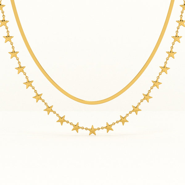 Star Grid Layer Necklace