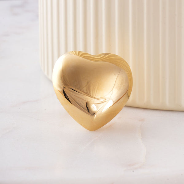 Chunky Gold Heart Ring