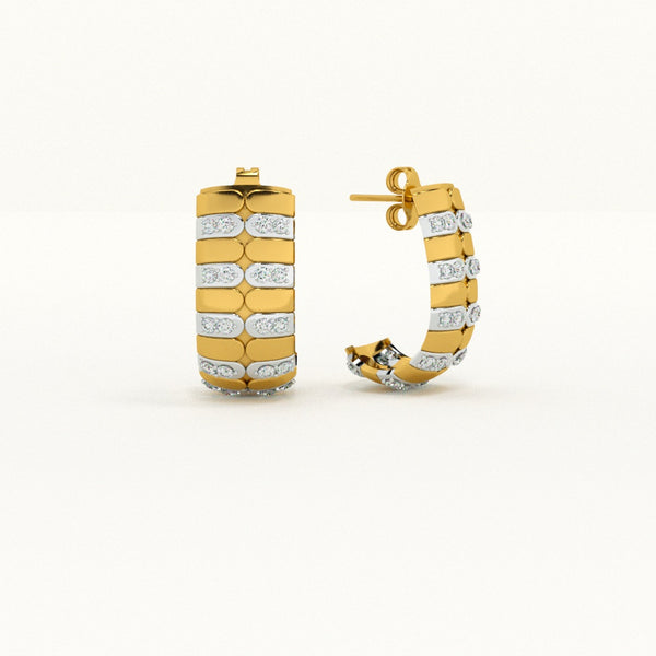 Wishbone Glint Signature Hoops Earrings