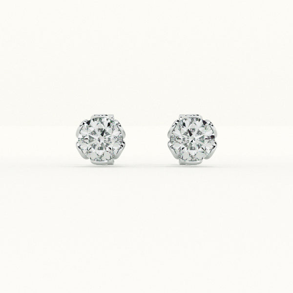 Four-Prong Classic 925 Sterling Silver Studs