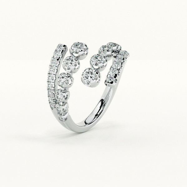 Open Band Multi-Row 925 Sterling Silver Ring