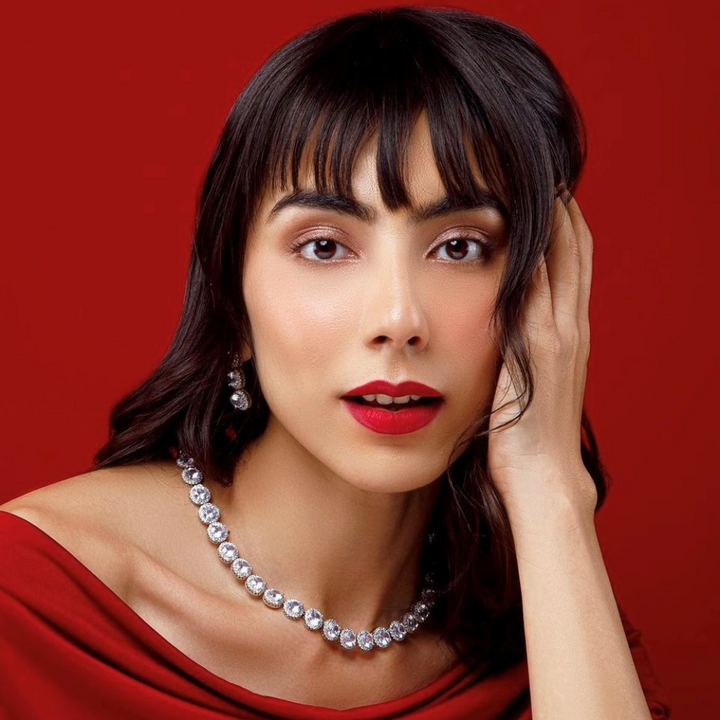 Shop Brilliant Cut Diamond Royal Necklace Set Palmonas-1
