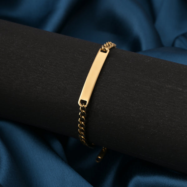 Curve Bar Bracelet- 18k Gold Plated