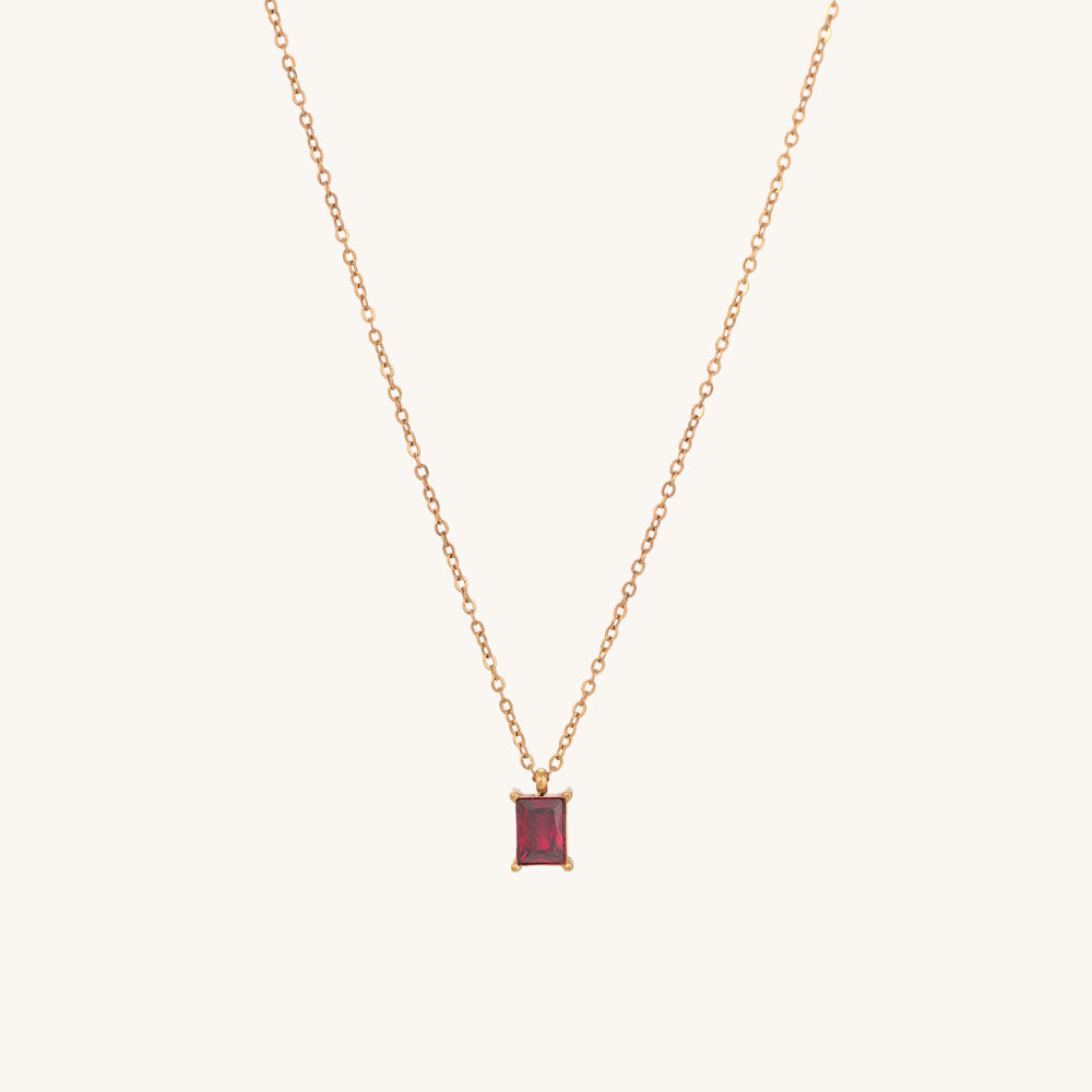 Audrey Red Garnet Pendant Necklace – Hestia Jewels