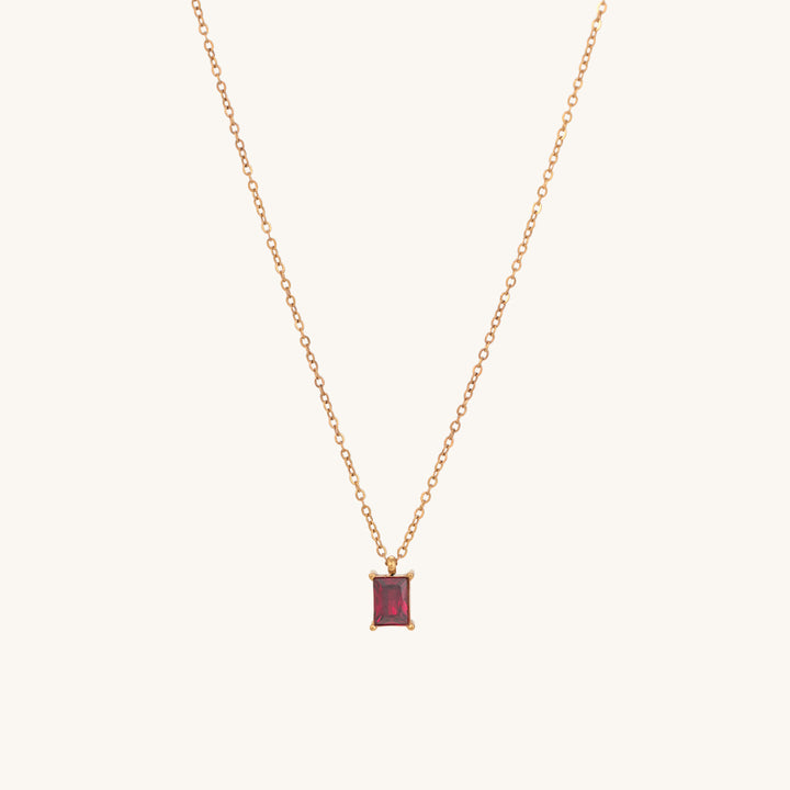 Shop Red Garnet Necklace- 18k Gold Plated Palmonas-3