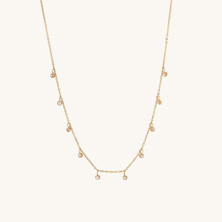 Shop Multiple Stones Necklace- 18k Gold Plated Palmonas-7