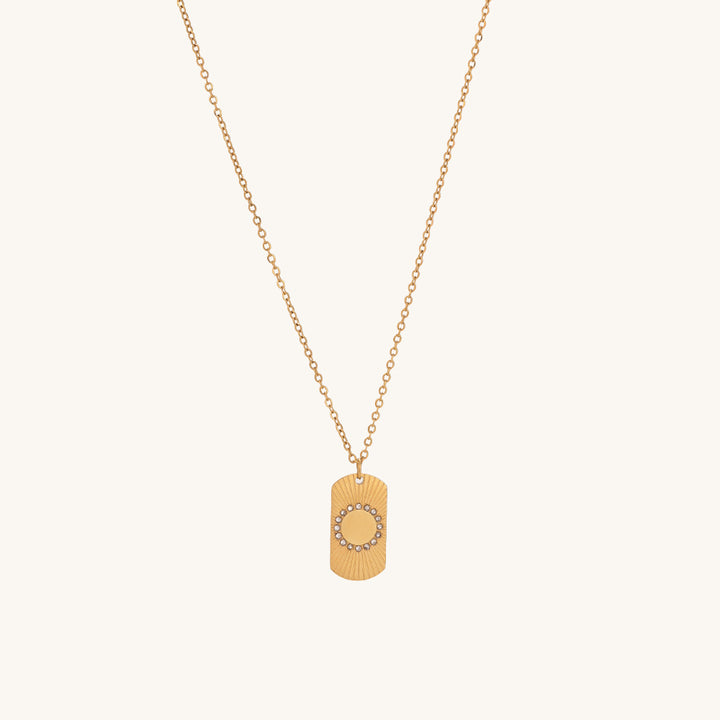 Shop Delicate Round Rays Necklace- 18k Gold Plated Palmonas-3
