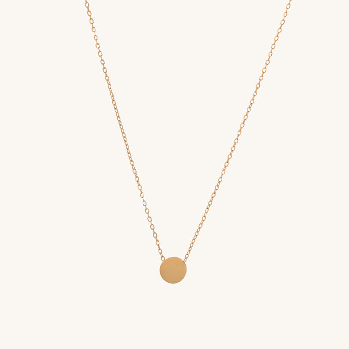 Shop Minimalist Round Necklace | 18k Gold Plated Palmonas-6