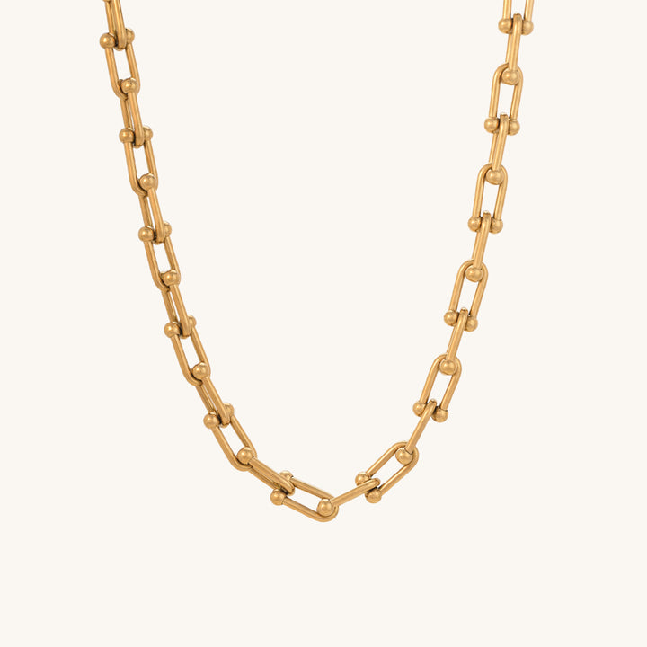 Shop U Link Chain Necklace | 18k Gold Plated Palmonas-2