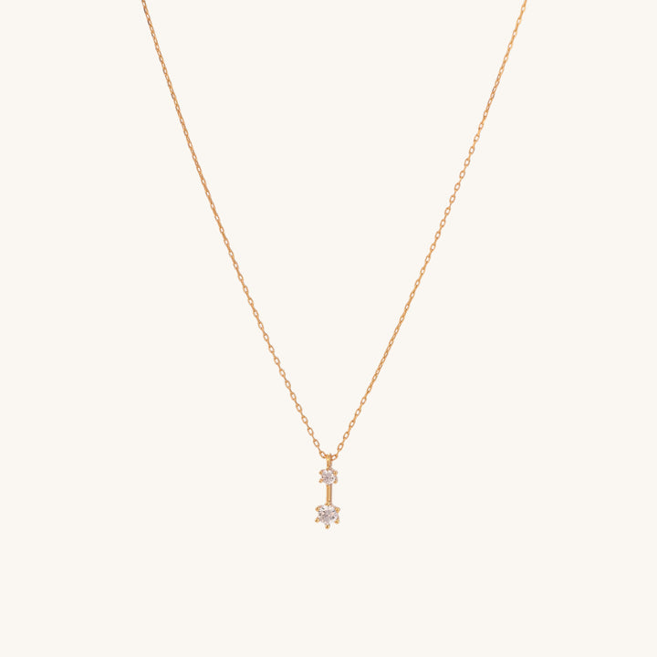 Shop Dainty Mini Diamond Solitaire Necklace | 18k Gold Vermeil Palmonas-5