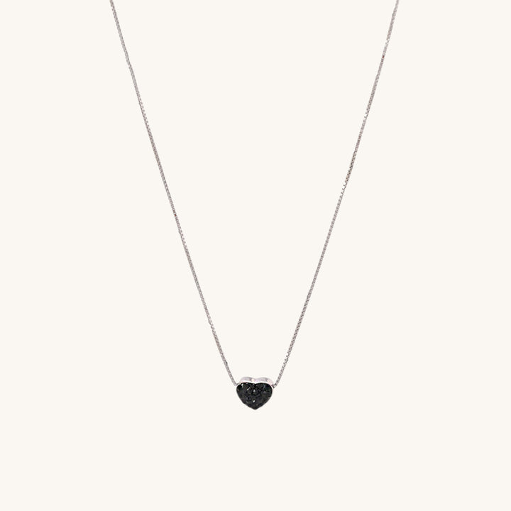 Shop Tiny Black Heart Necklace- 925 Silver Palmonas-2