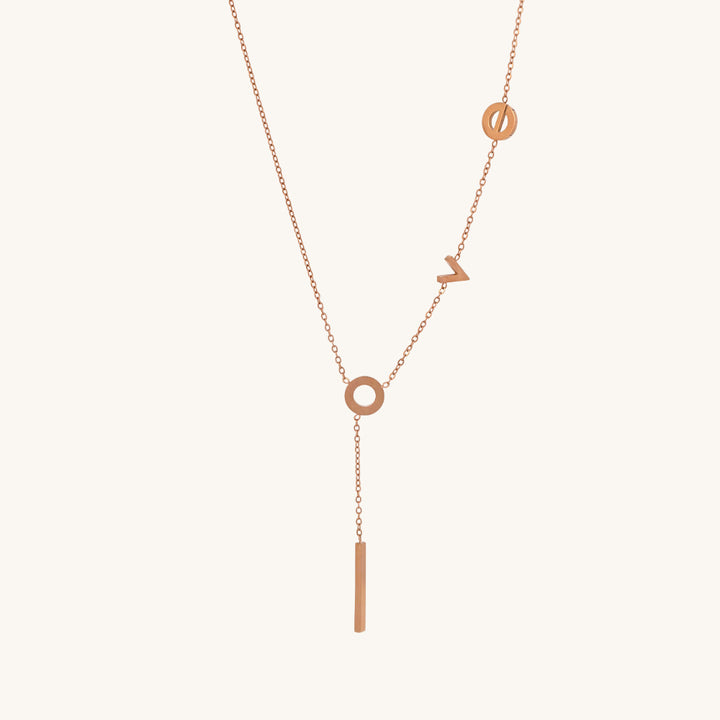 Shop Love Space Necklace- 18k Rose Gold Plated Palmonas-2