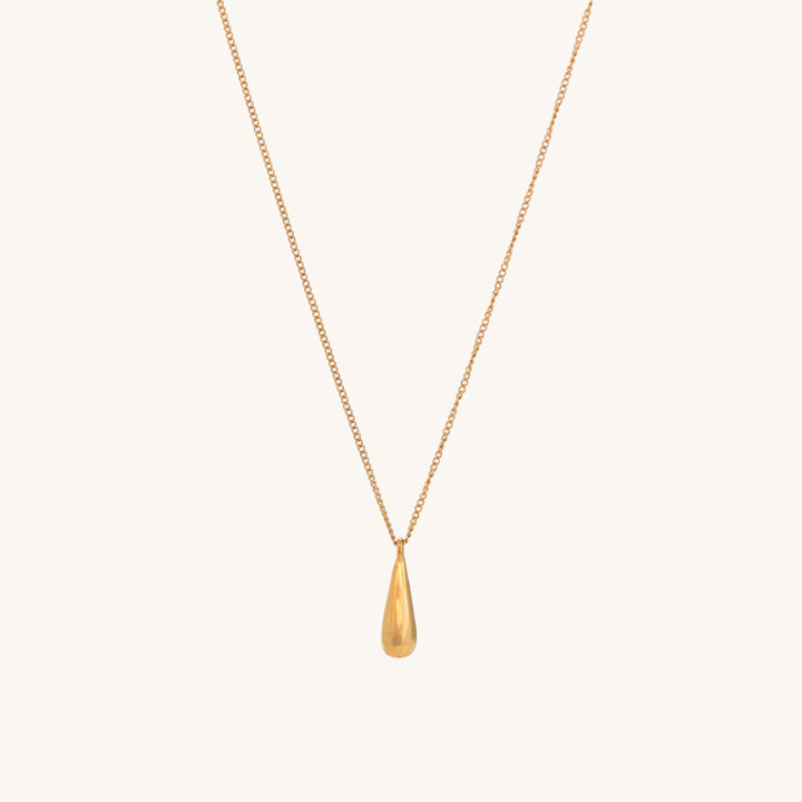 Shop Thin Drop Necklace- 18k Gold Plated Palmonas-2