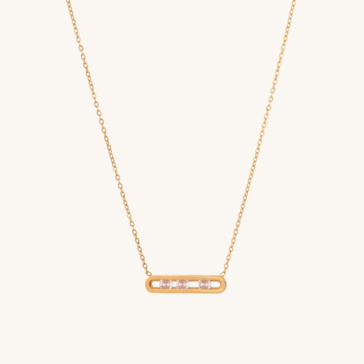 Shop Stones Bar Necklace- 18k Gold Plated Palmonas-2