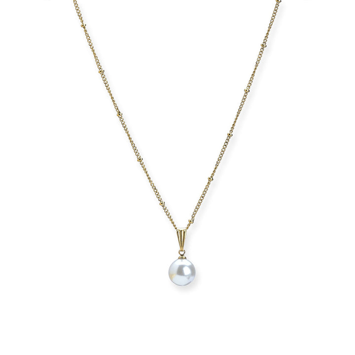 Shop Pearl Ball Chain Pendant | 18k Gold Plated Palmonas-2