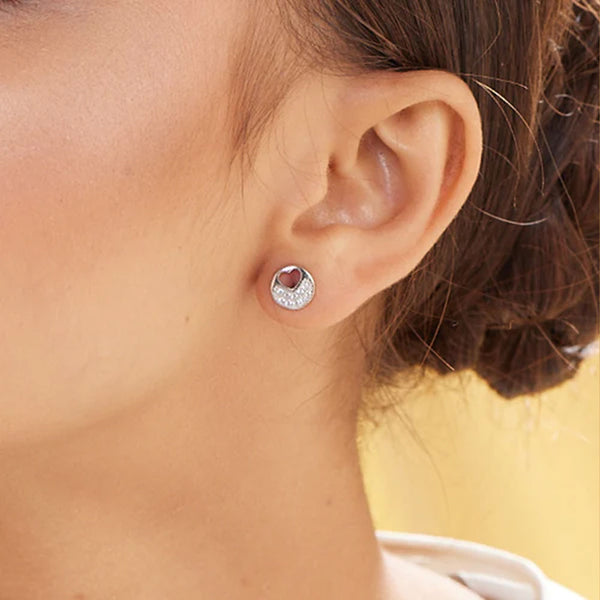 Shop Pandora's Heart Stud Earrings- 925 Silver Palmonas-1