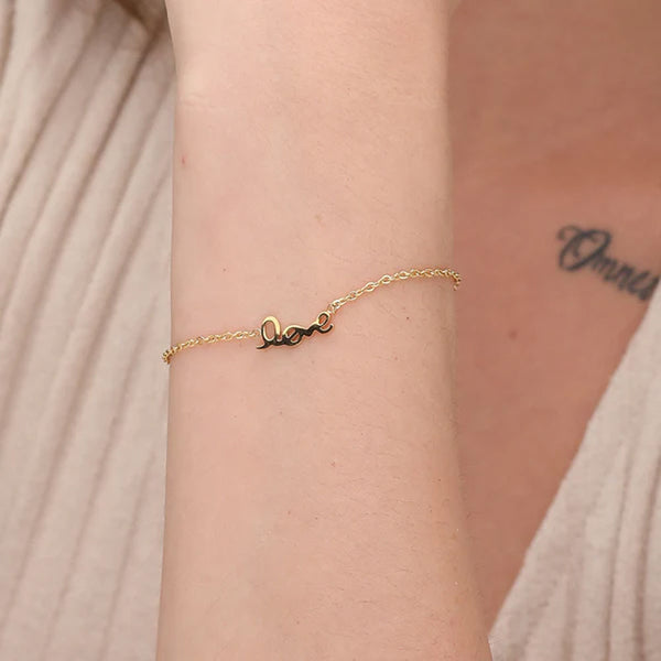 Love Charm Bracelet- 18k Gold Plated