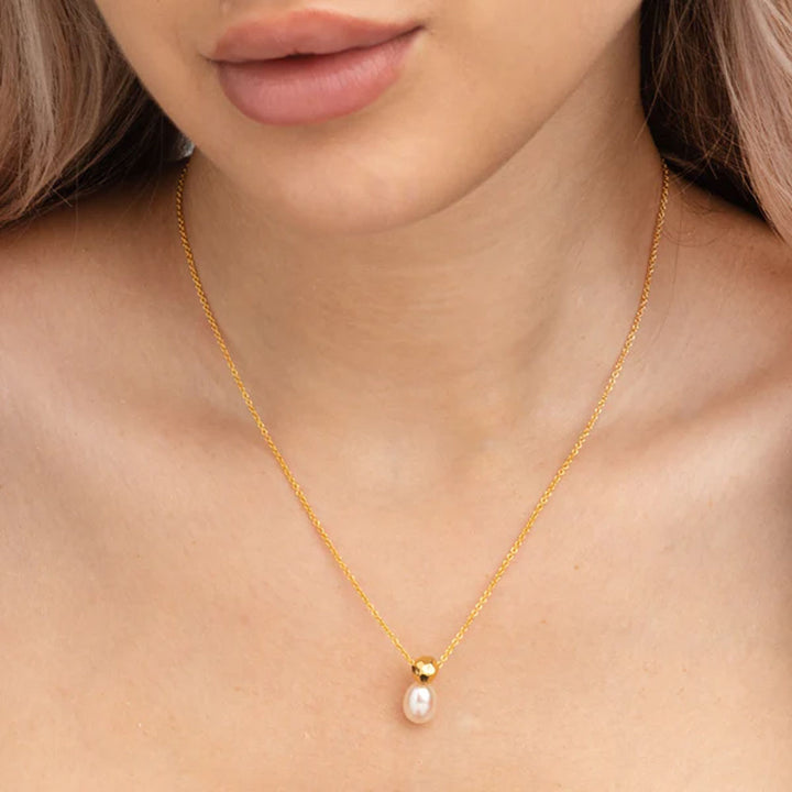 Shop Crown Pearl Necklace- 18k Gold Plated Palmonas-8