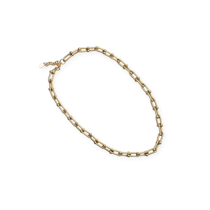 Shop U Link Chain Necklace | 18k Gold Plated Palmonas-6