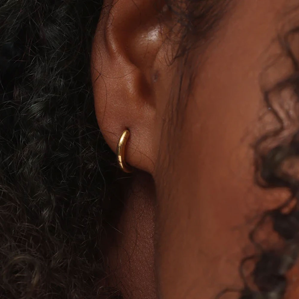 Gold Hoop Earrings - Cubic Zirconia Earrings - Hoop Earrings - Lulus