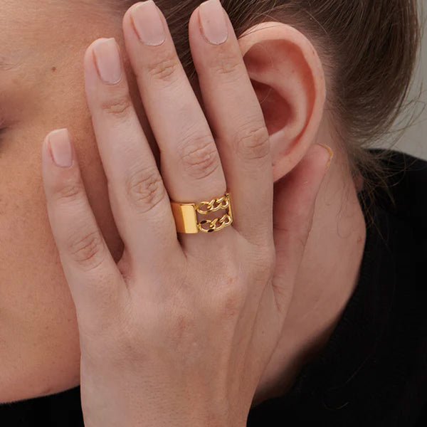 Go Bold Ring- 18k Gold Plated