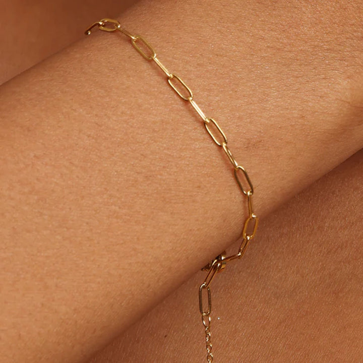 Shop Paperclip Style Bracelet | 18k Gold Plated Palmonas-3