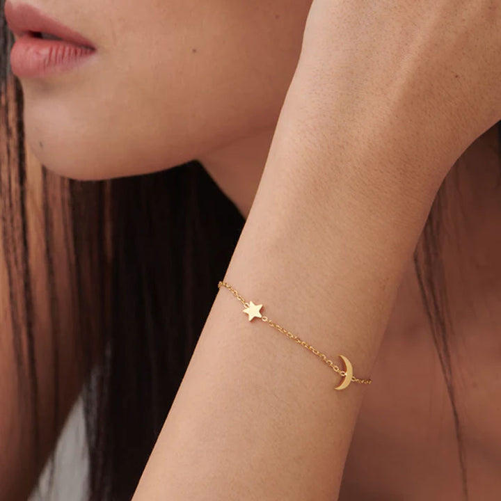 Shop Star Moon Bracelet- 18k Gold Plated Palmonas-1