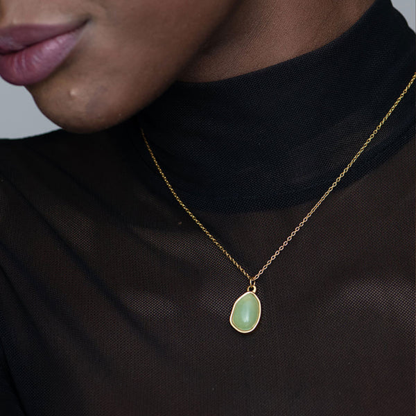 Moonstone Quartz Necklace- 18k Gold Plated