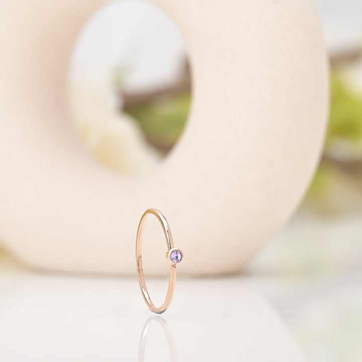Shop Cute Birthstone Ring | 18k Rose Gold Plated Palmonas-11