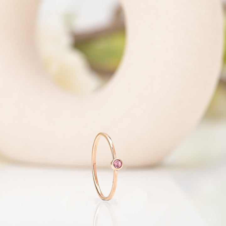 Shop Cute Birthstone Ring | 18k Rose Gold Plated Palmonas-6