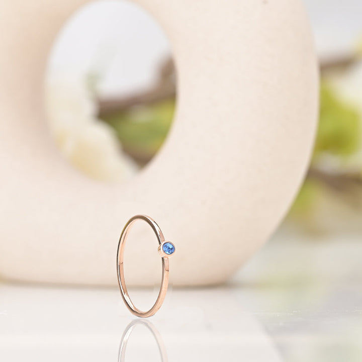 Shop Cute Birthstone Ring | 18k Rose Gold Plated Palmonas-10