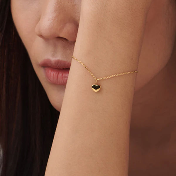 Cute Heart Bracelet- 18k Gold Plated