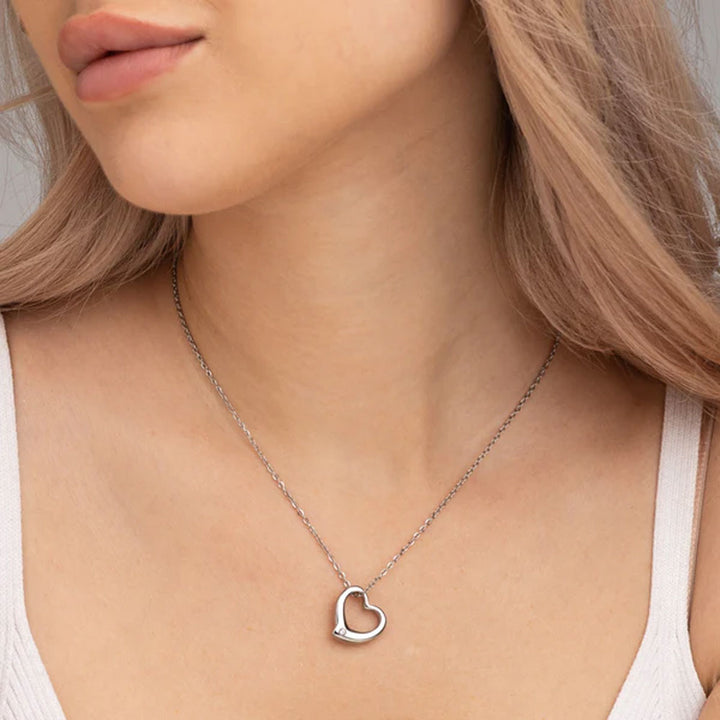 Shop Heart Outline Necklace Palmonas-7