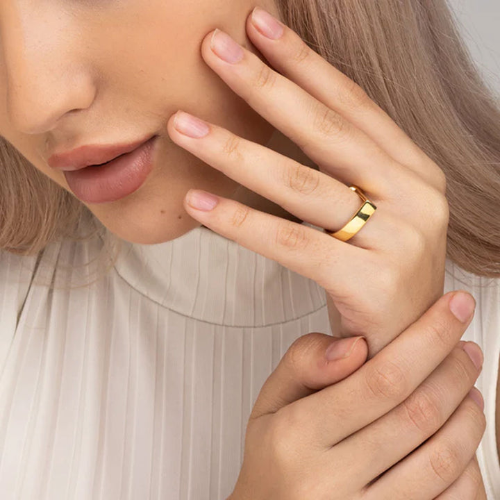 Shop Open Stack Ring- 18k Gold Plated Palmonas-4
