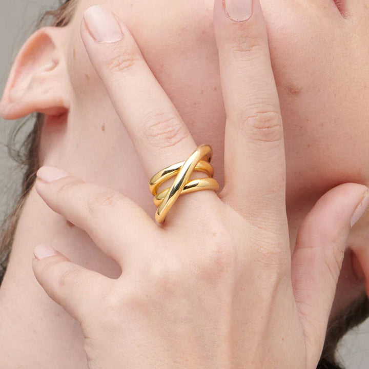 Shop Infinity Knot Ring- 18k Gold Plated Palmonas-1