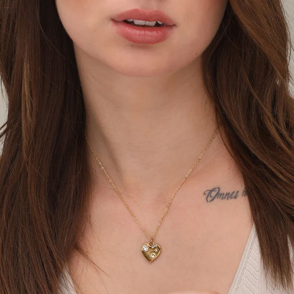 Celestial Heart Necklace- 18k Gold Plated