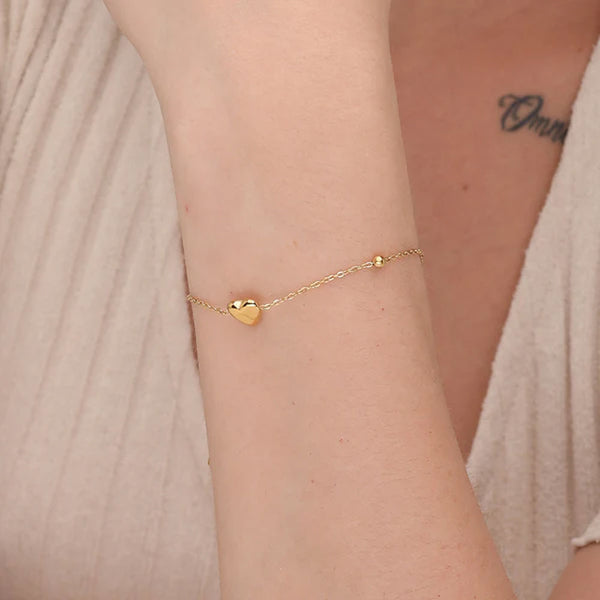 Hearts Charm Bracelet- 18k Gold Plated