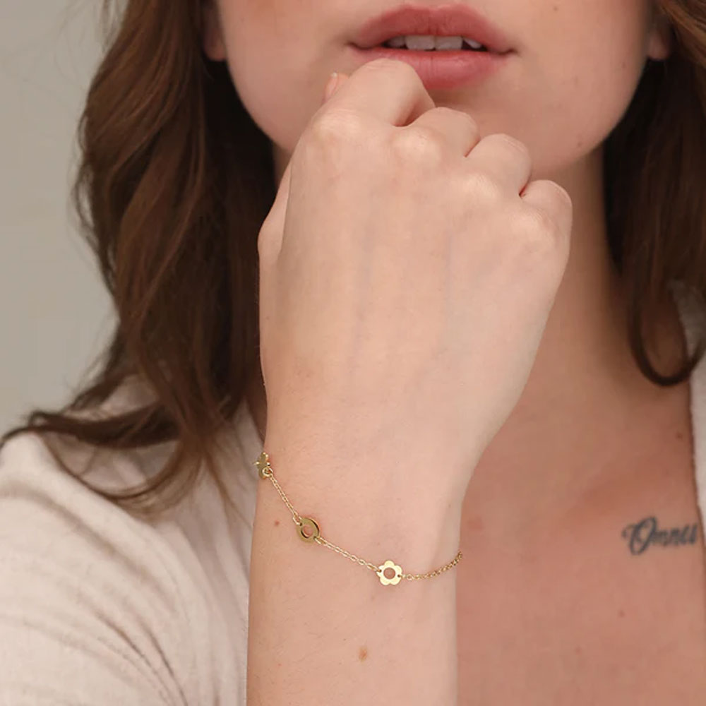 Lotus Flower Charm Bracelet – Heart O' Gold
