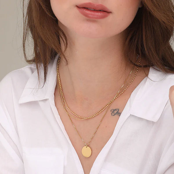 Gold plated necklace,Gold necklace for women,18k gold necklace,Gold layered necklace,18k necklace,Necklace for women