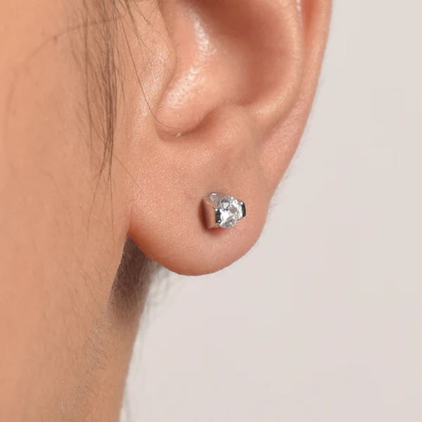 Shop Quartz Jem Stud Earrings- 925 Silver Palmonas-1