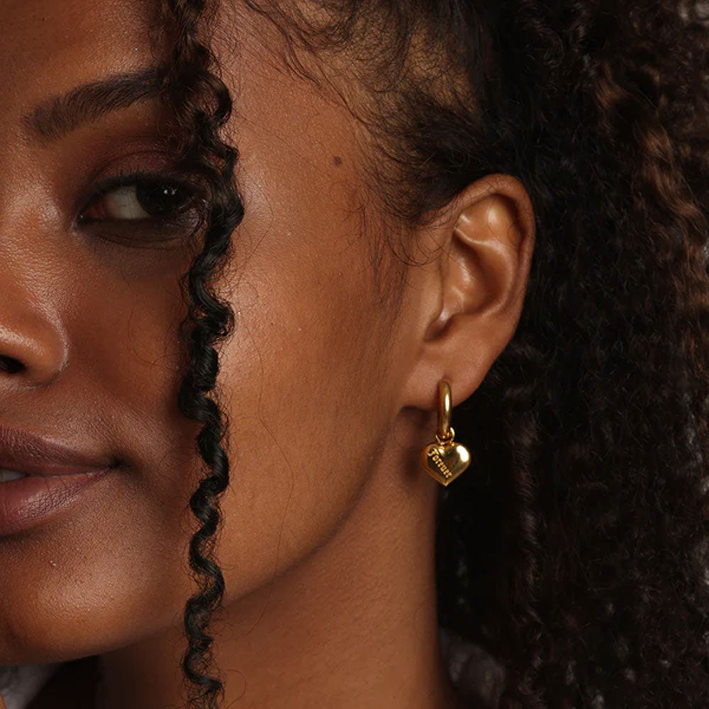 Shop Ruby & Gold Dangler 18K Gold Hoop Earrings for Women | Gehna