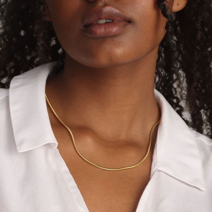 Shop Glossy Chain Necklace- 18k Gold Plated Palmonas-3