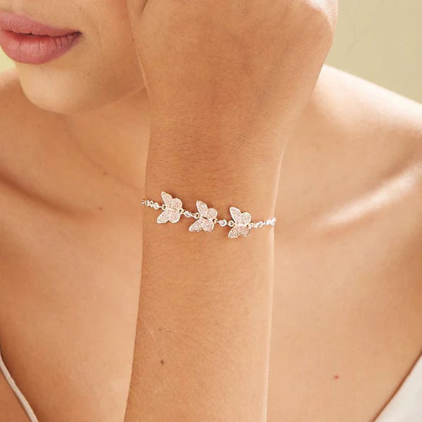 Shop Butterfly Wish Bracelet- 18k Rose Gold Plated Palmonas-1